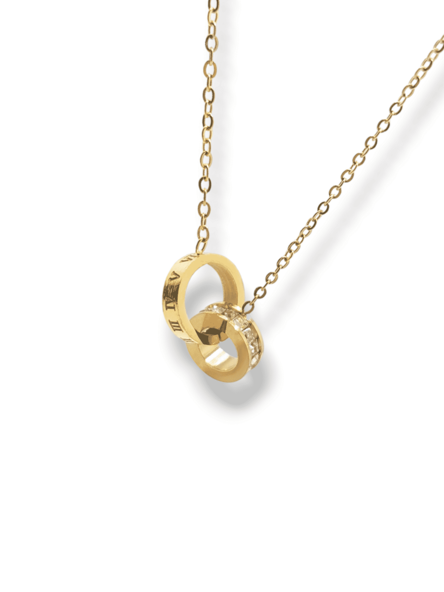Scarlett Interlinked 18K Double Hoop Interlocking Necklace